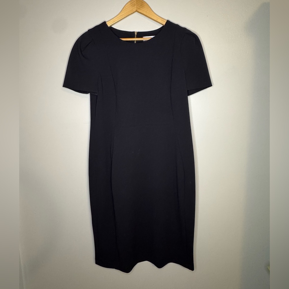 Calvin‎ Klein Classic Black Midi Dress Size 14